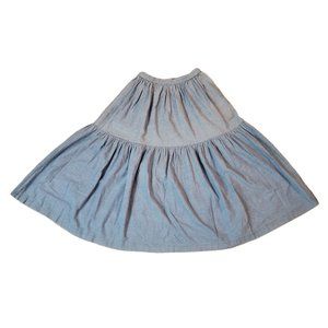 Cambridge Country 10 Denim Blue Jean Skirt Pockets Long Maxi Western Cottage‎